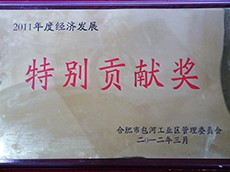 2011年度包河工業(yè)區(qū)經(jīng)濟(jì)發(fā)展貢獻(xiàn)獎